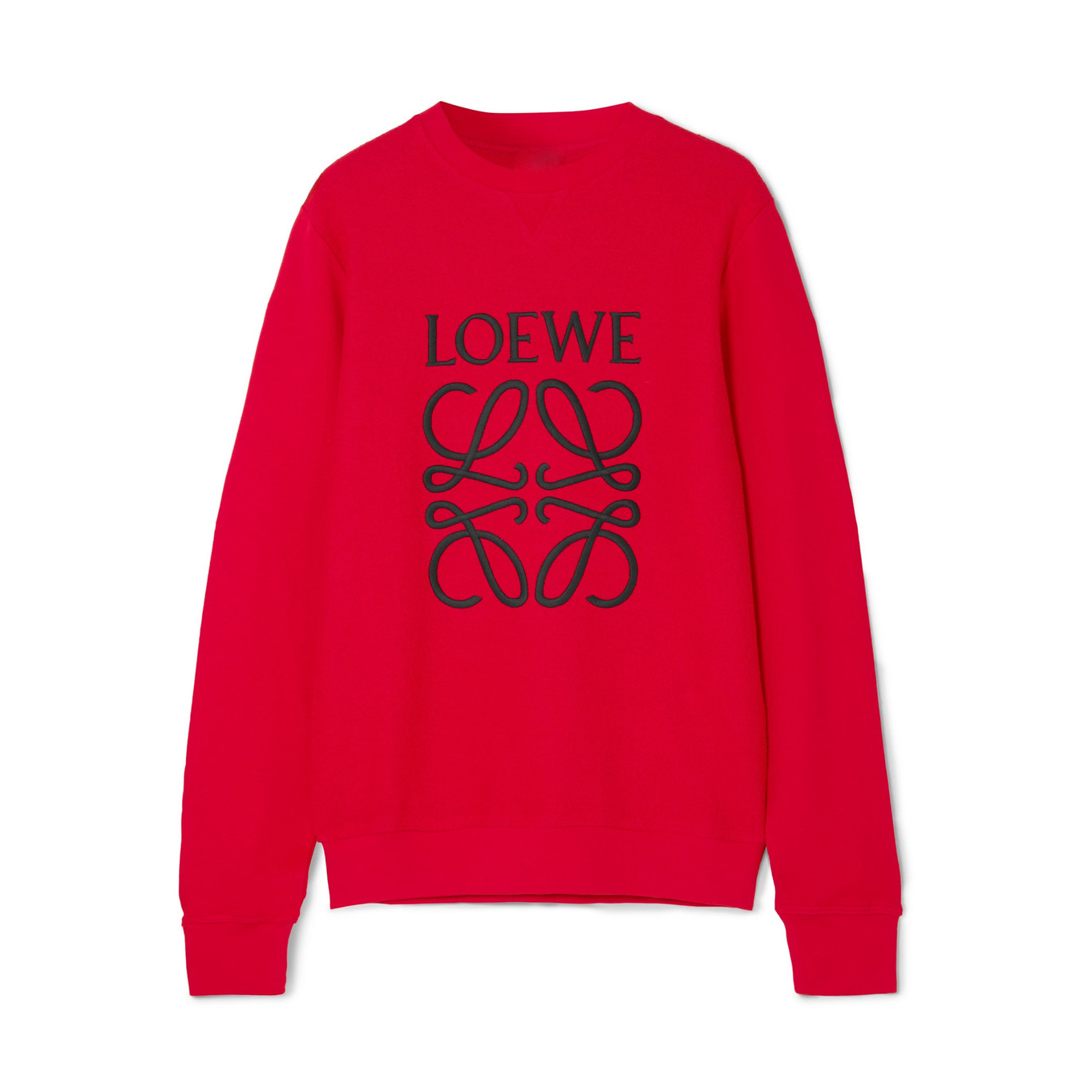 Embroidered cotton terry sweatshirt